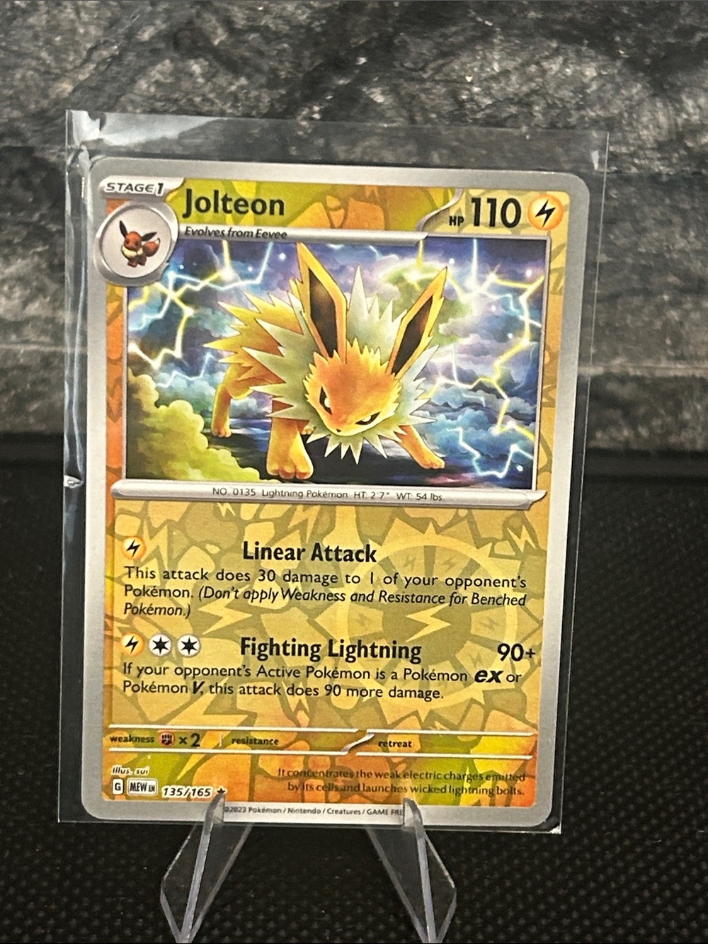 Pokemon Jolteon 135/165 Reverse Holo‎ from Scarlet & Violet 151 Set M/NM